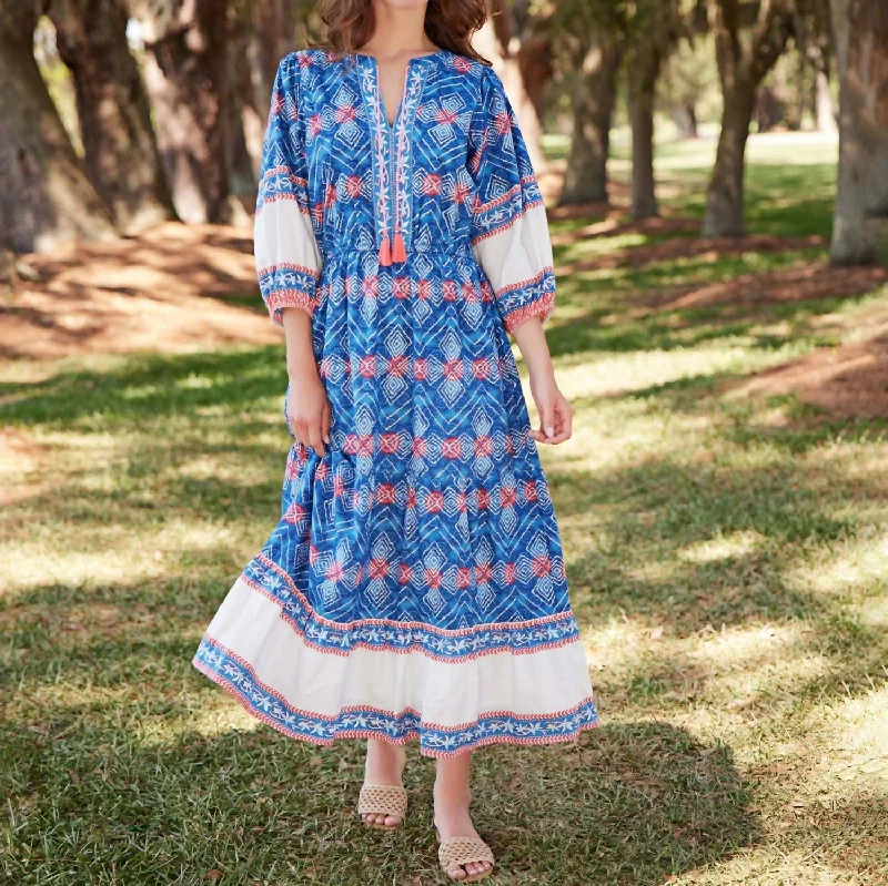 Winter Warm - Up Sale Hatley Celine Maxi Dress In Diamond Shibori