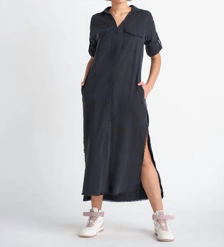 Now On Sale For Chic Urban Styles A-Line Maxi Dress in Black