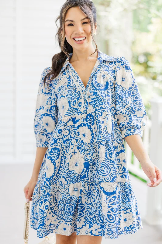 Celebrate With Big Savings Just Watch Blue Floral Dress