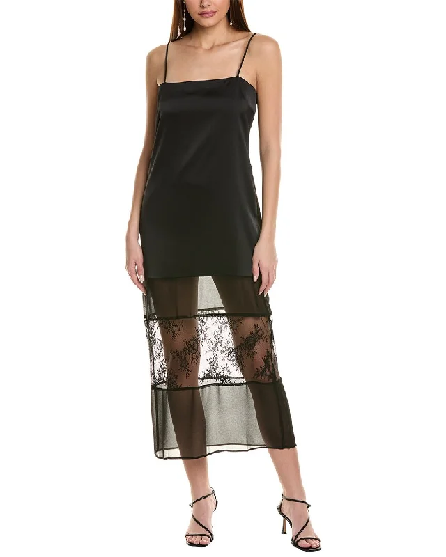 Casual Fashion for Women WAYF Mixed Media Slip Dress