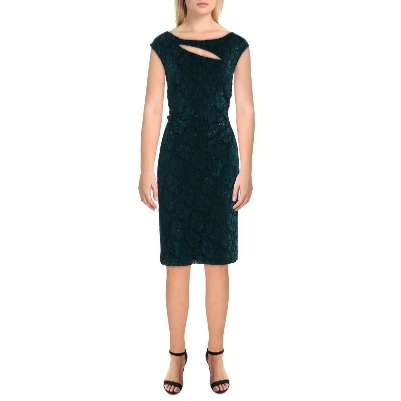 Clothes Women Womens Lace Knee-Length Sheath Dress