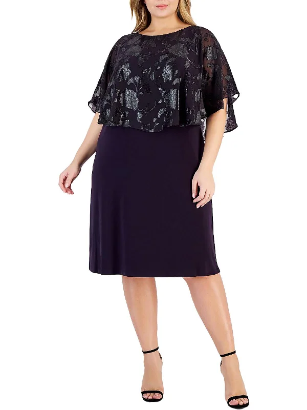 Fashion-forward Women's Wear Plus Womens Embroidered Evening Wear Sheath Dress